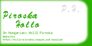 piroska hollo business card